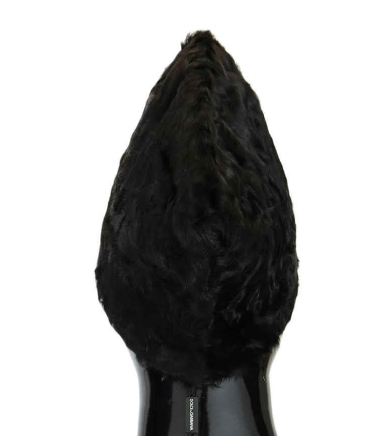Elegante schwarze Xiangao-Pelzmütze