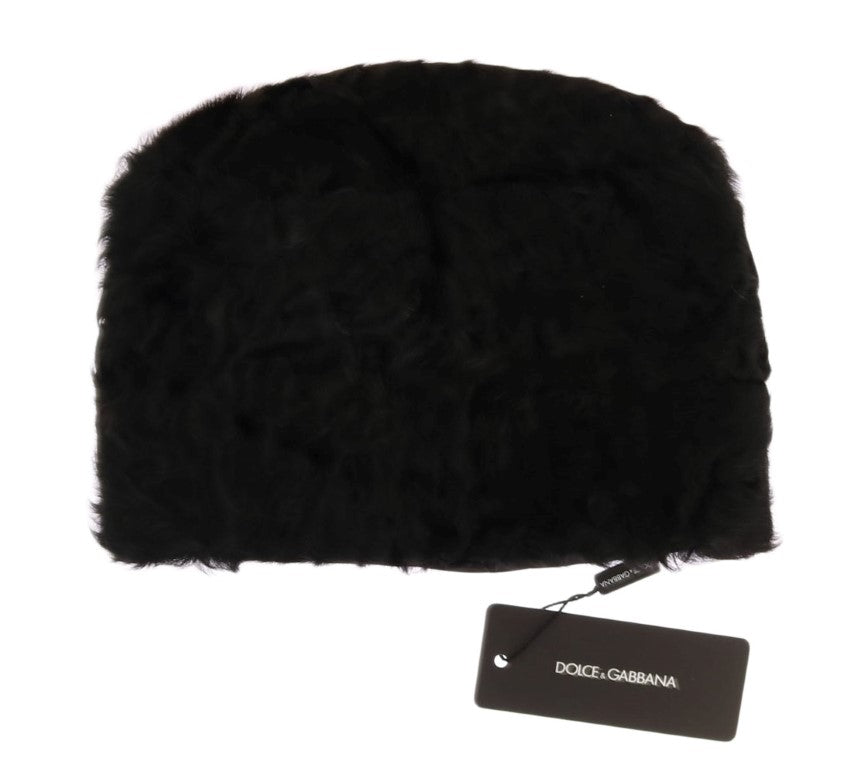 Elegante schwarze Xiangao-Pelzmütze