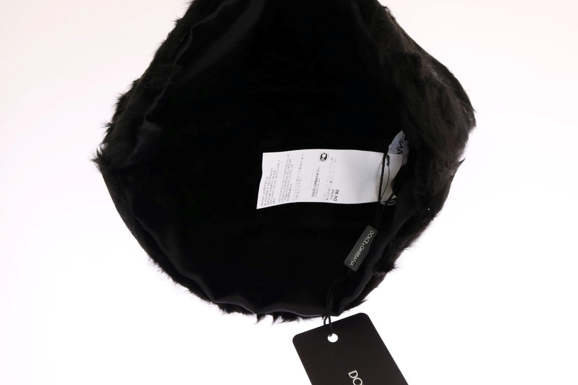 Elegante schwarze Xiangao-Pelzmütze