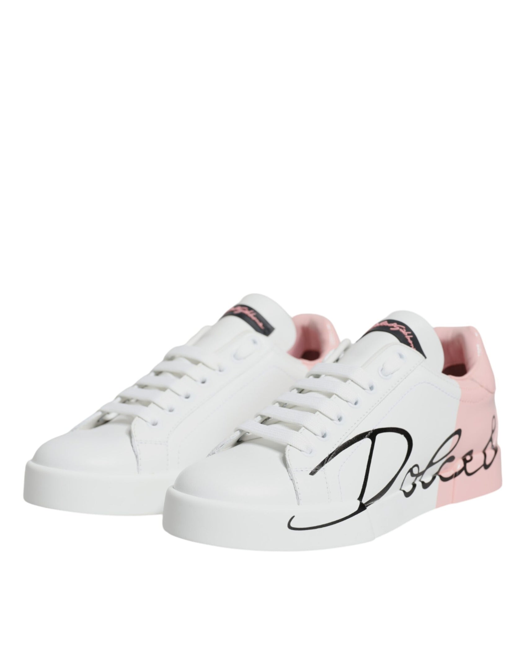 Weiß Rosa Portofino Low Top Sneakers Schuhe