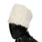 Elegant White Fur Beanie Luxury Winter Hat