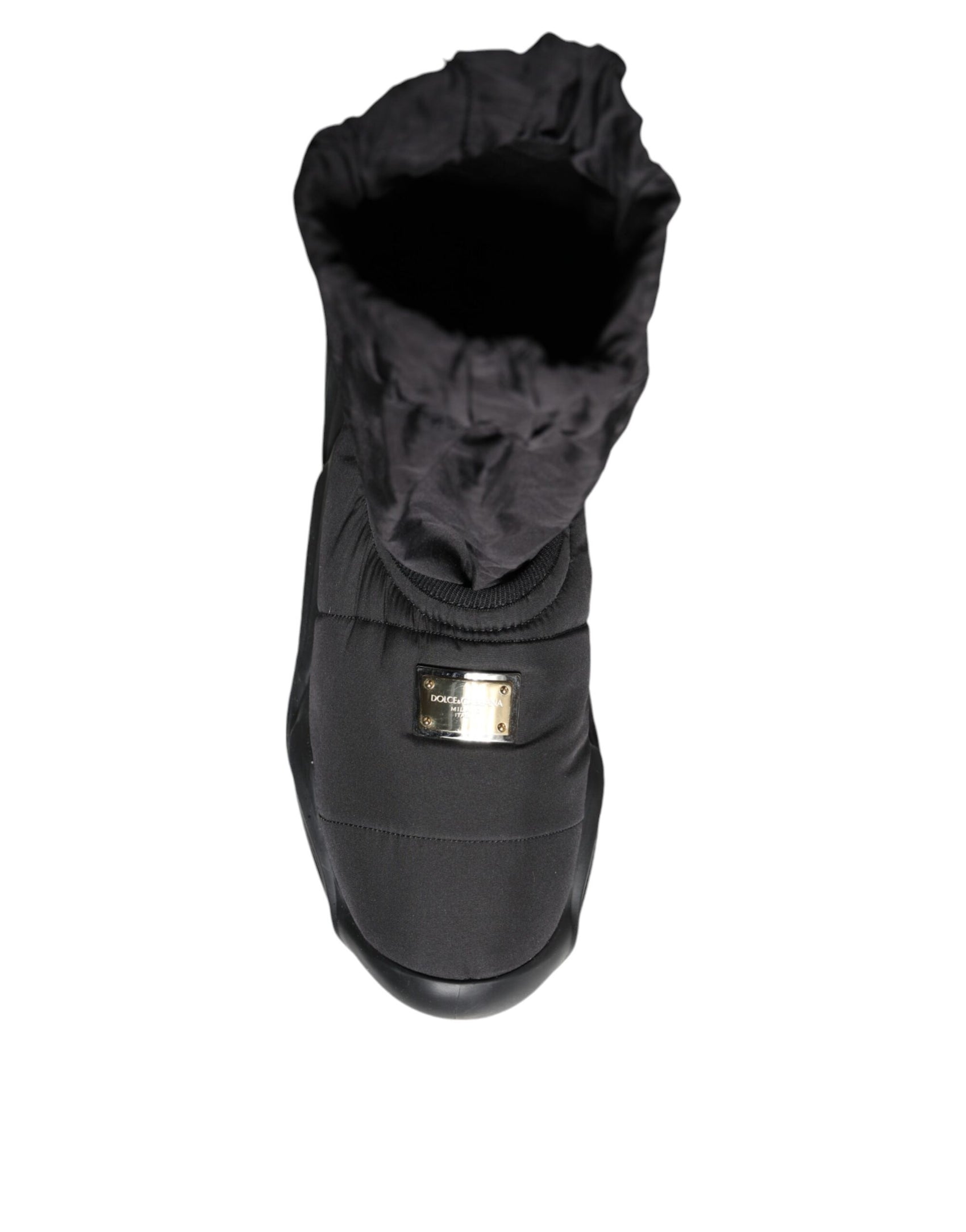 Schwarze Slip-On Wave Socken Sneakers Schuhe