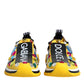 Yellow Sorrento Crystals Low Top Sneakers Shoes