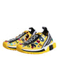 Yellow Sorrento Crystals Low Top Sneakers Shoes