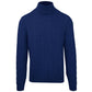 Maglione da uomo in lana blu a collo alto