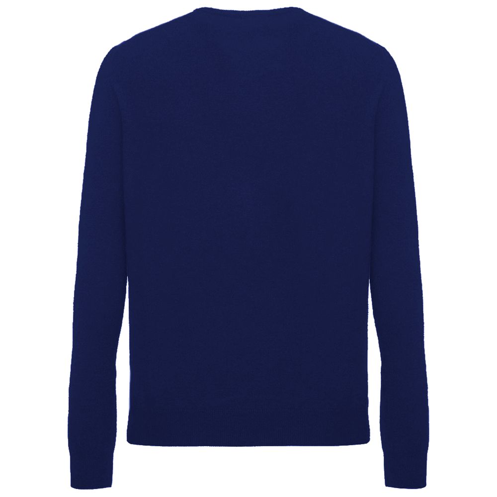 Blauer Kaschmirpullover