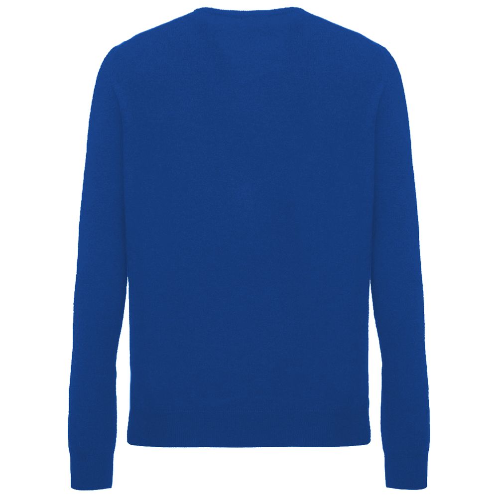 Blauer Kaschmirpullover