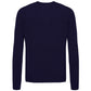 Blauer Wollpullover