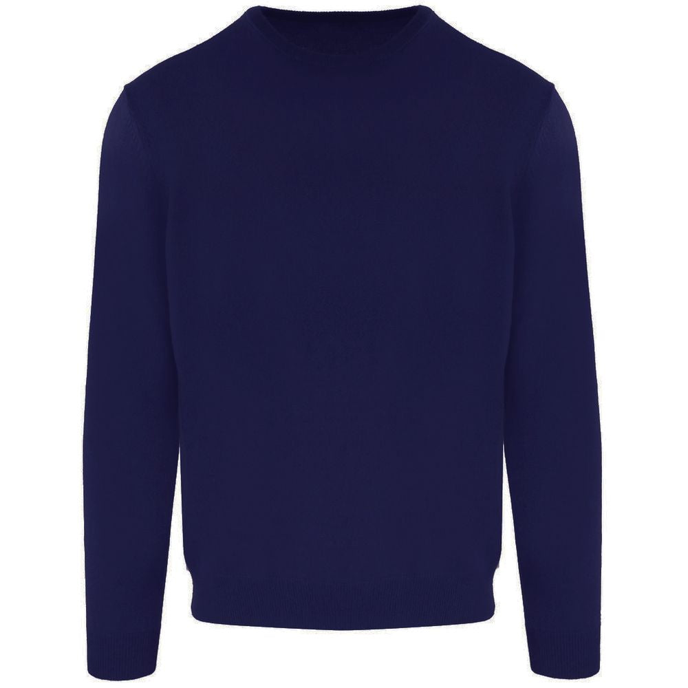 Blue Wool Men Sweater