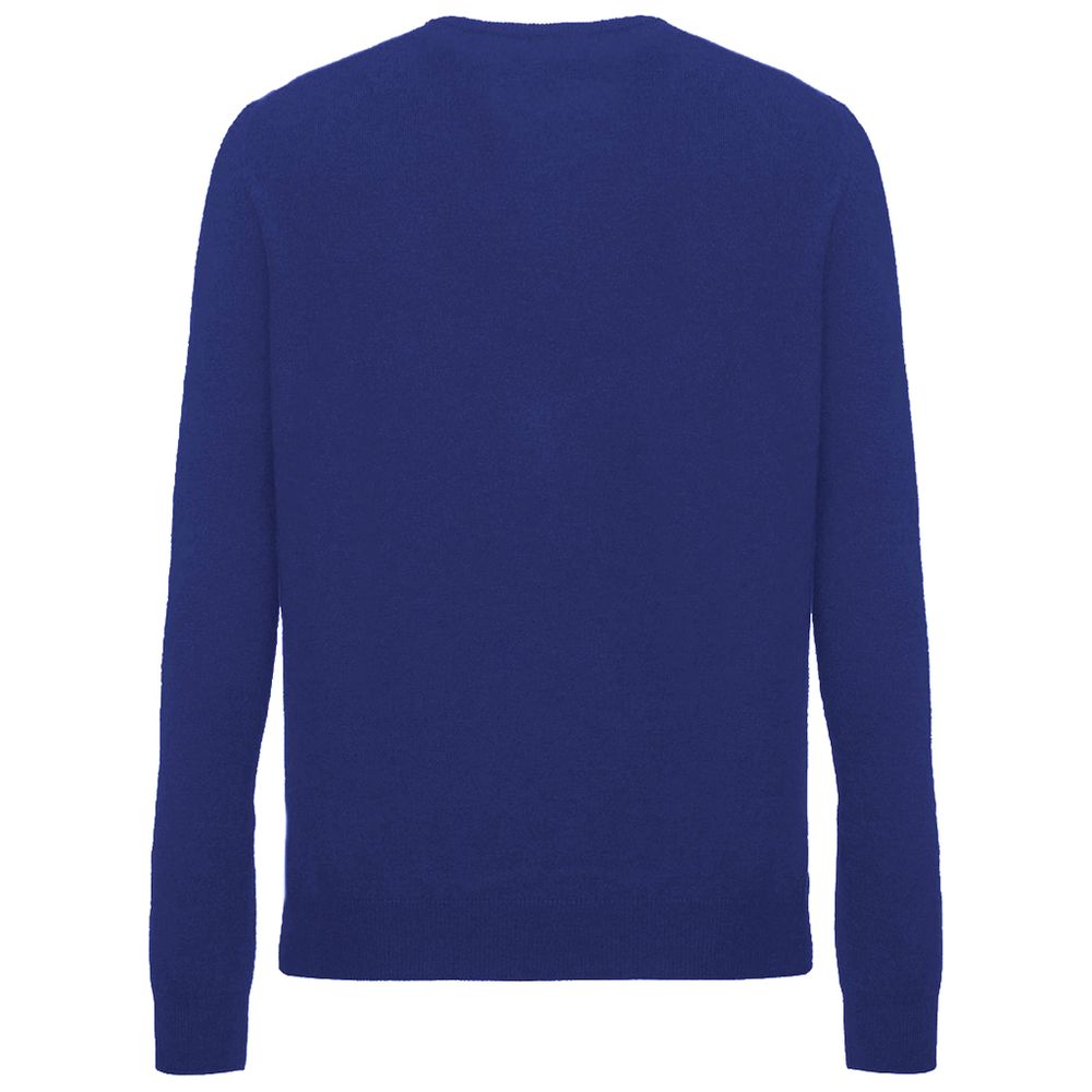 Blauer Wollpullover für Herren