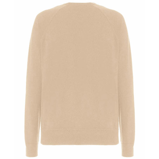 Beige Wool Men Sweater