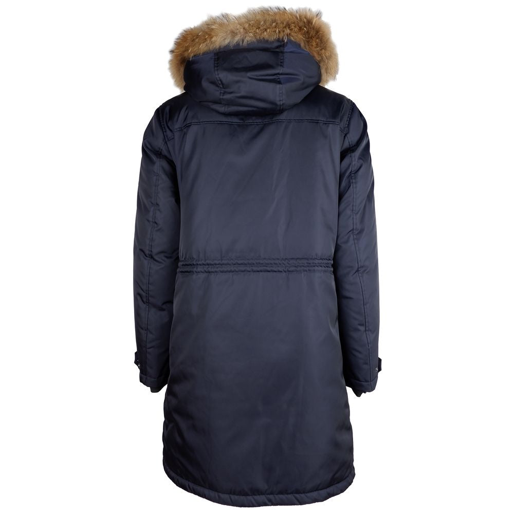 Blaue Nylon-Herrenjacke