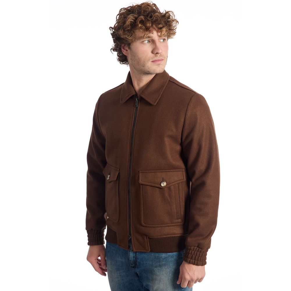 Braune Wolljacke für Herren