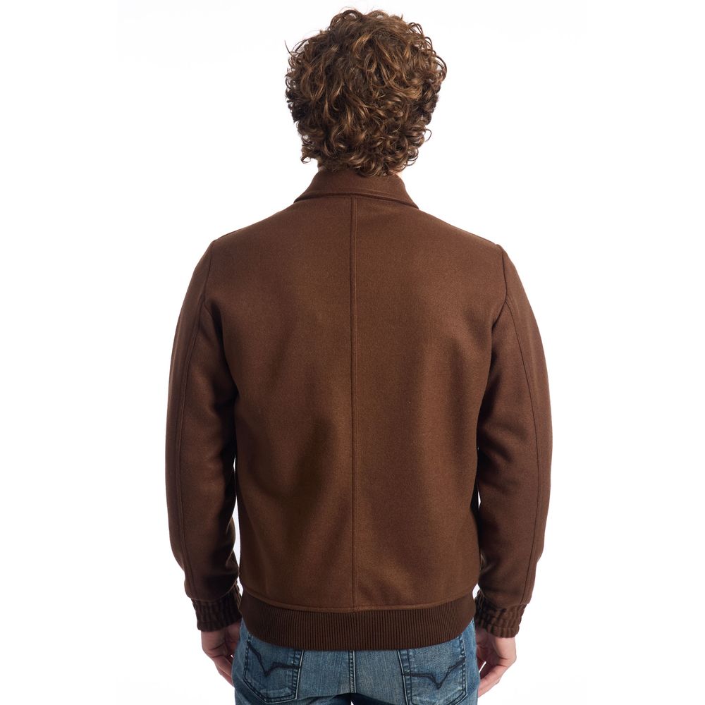 Braune Wolljacke für Herren