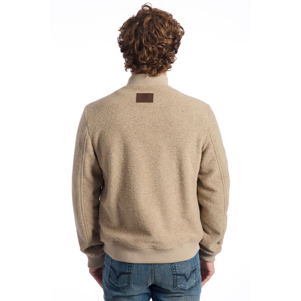 Beige Wolljacke für Herren