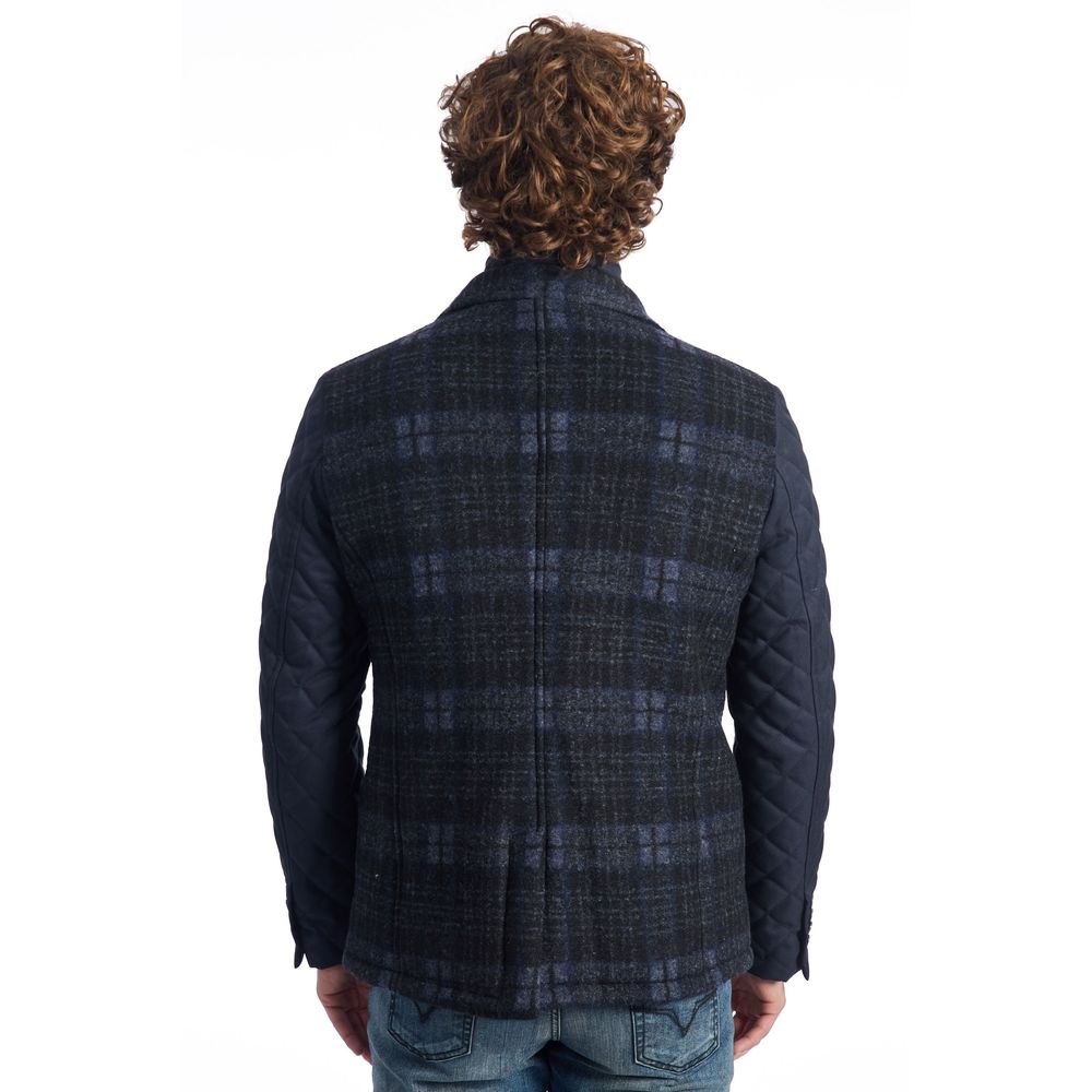 Blaue Wolljacke für Herren