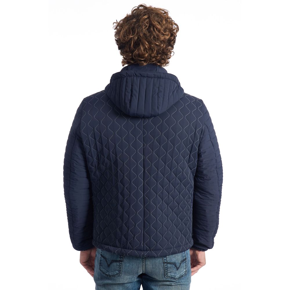 Blaue Steppjacke aus Polyamid für Herren