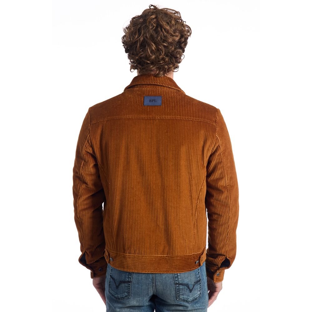 Braune Herrenjacke aus Baumwolle