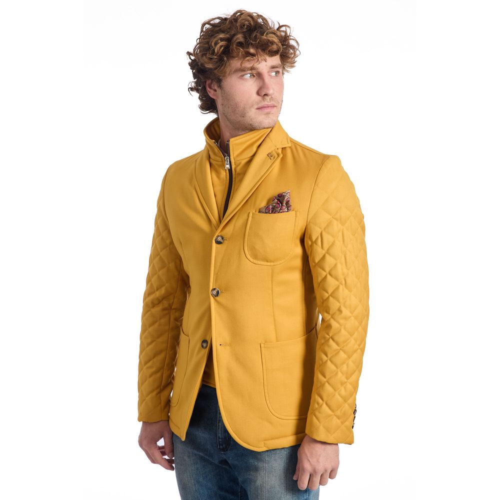 Gelbe Wolljacke für Herren