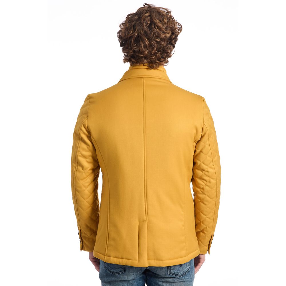 Yellow Wool Men Jacket