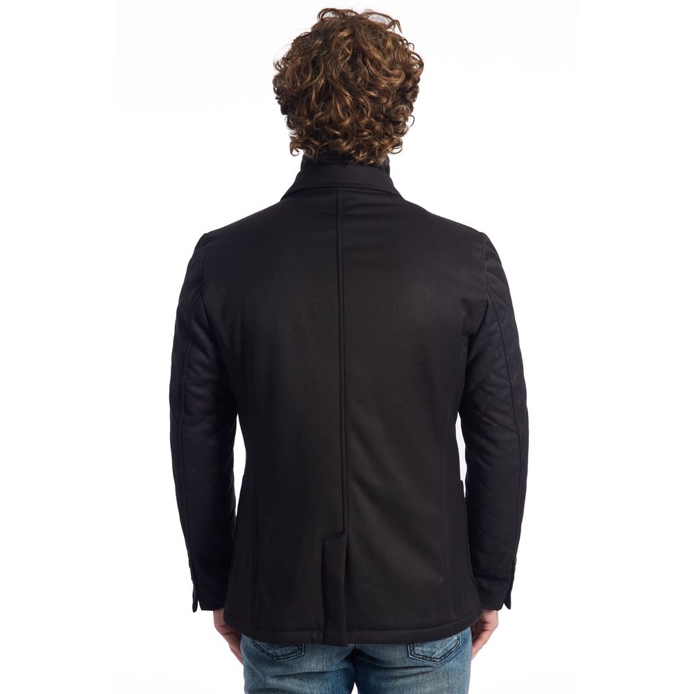Schwarze Wolljacke für Herren