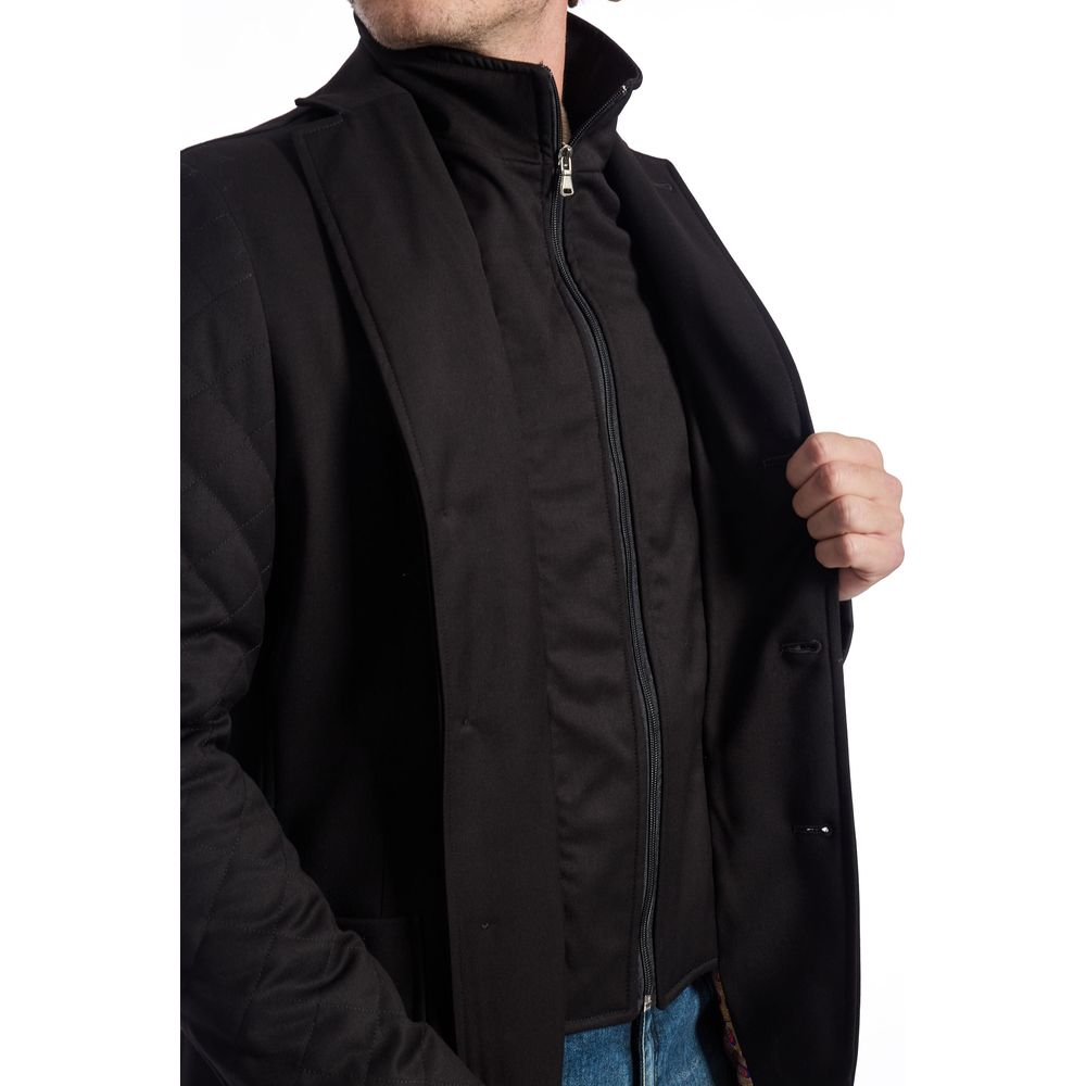 Black Wool Men Jacket