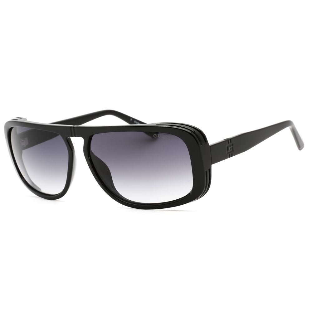 Schwarze Sonnenbrille mit Spritzguss-Optik