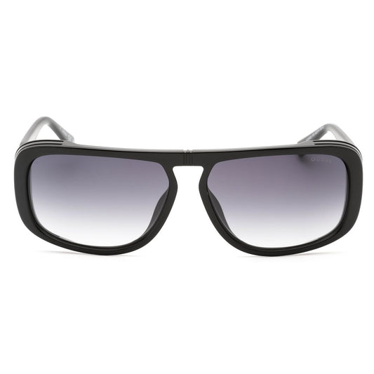 Schwarze Sonnenbrille mit Spritzguss-Optik