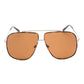 Brown Metal Sunglasses