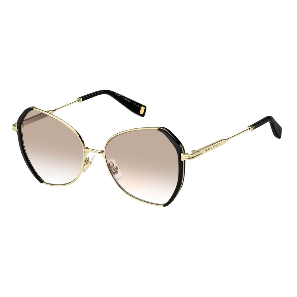 Sonnenbrille aus goldenem Metall