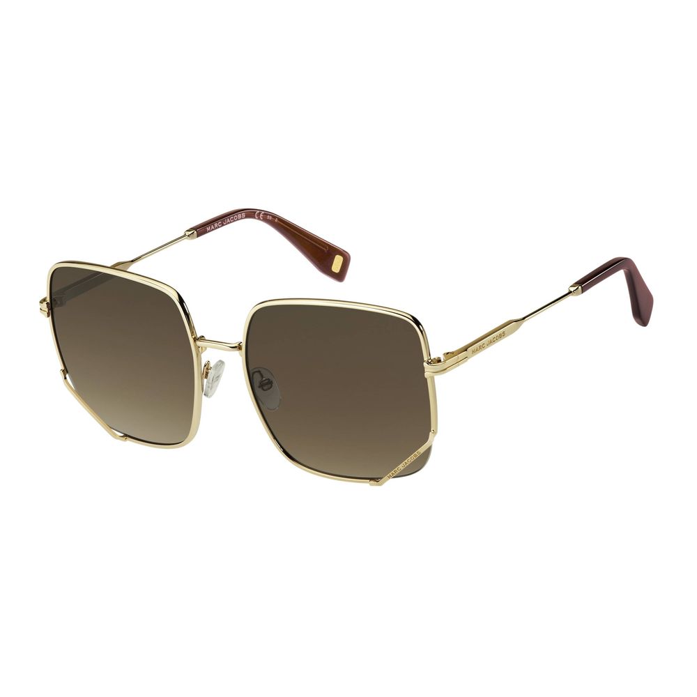 Sonnenbrille aus goldenem Metall