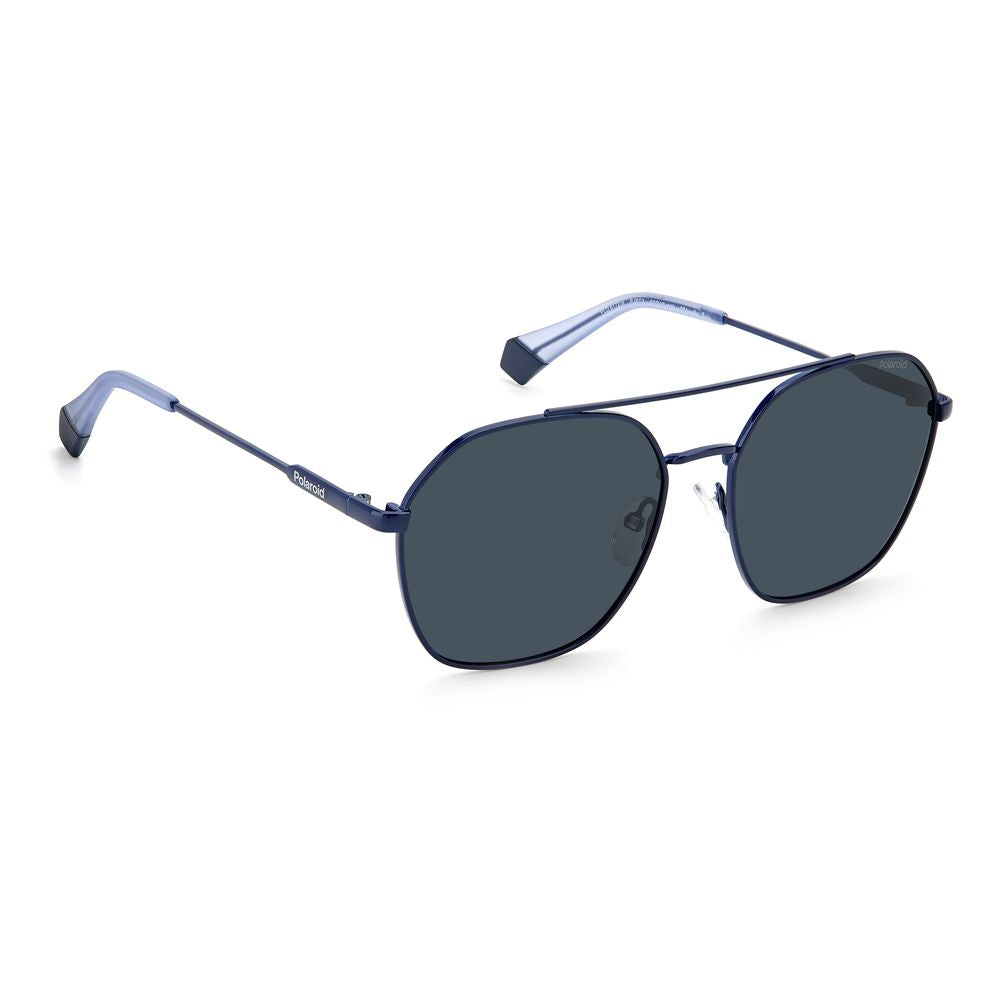 Blue Stainless Steel Sunglasses