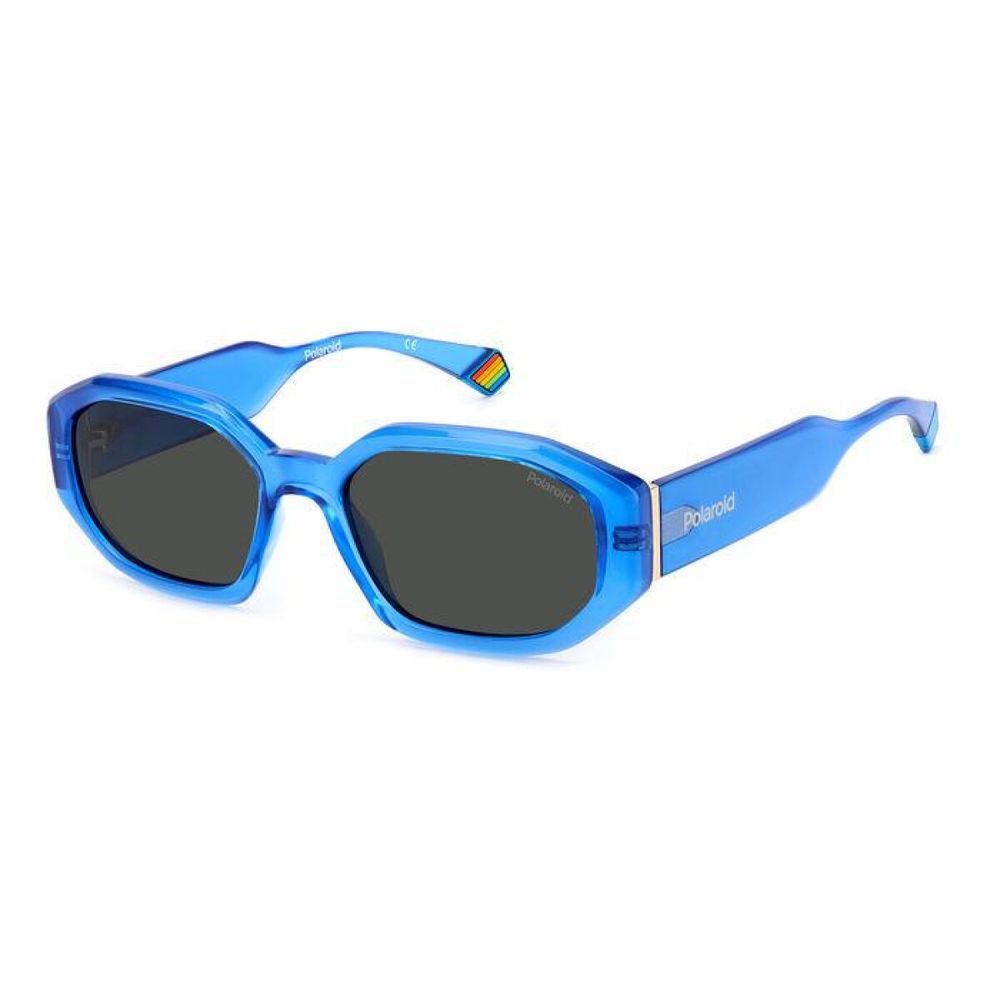 Blaue Sonnenbrille aus Metall