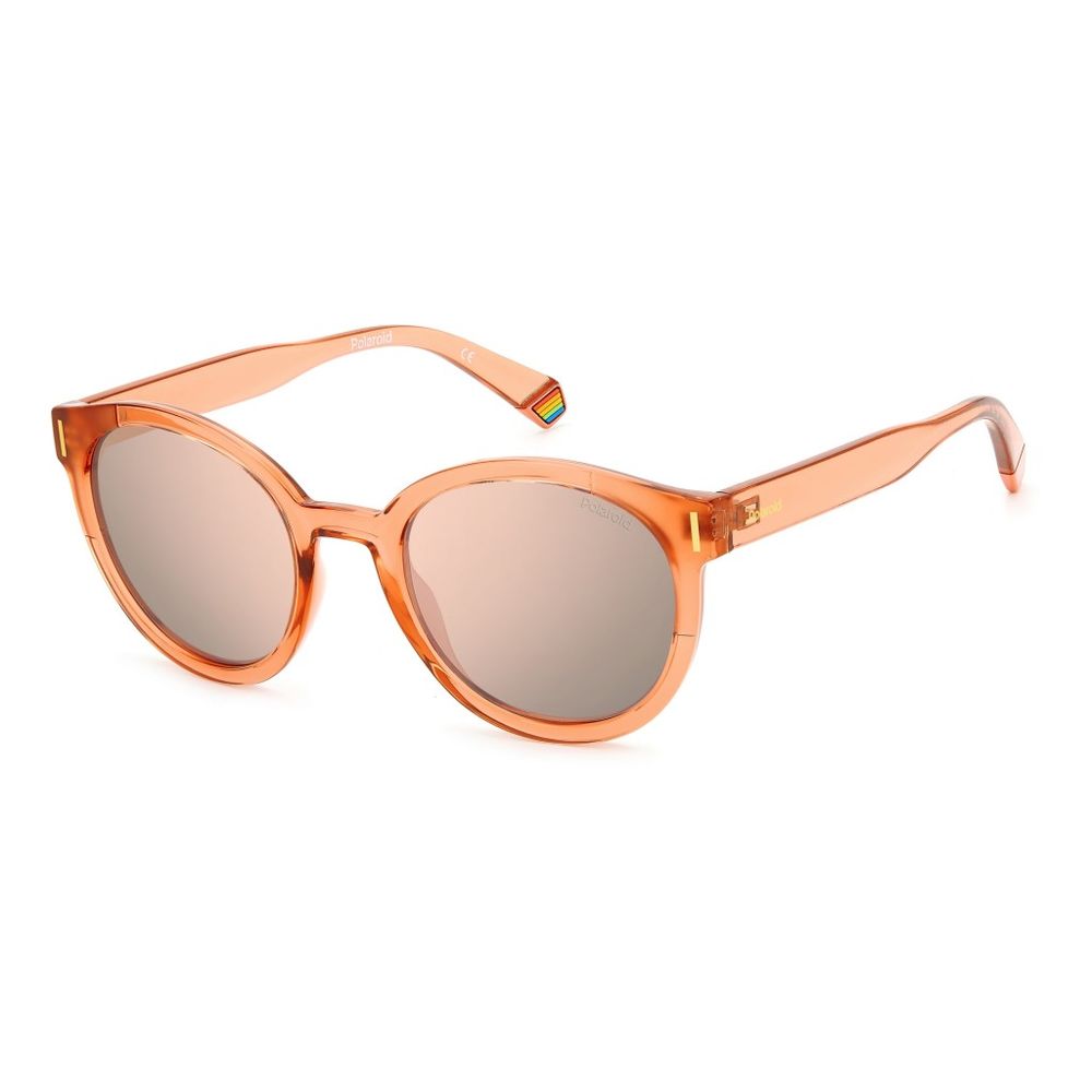 Orangefarbene Sonnenbrille aus Kunststoff