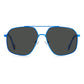 Blue Stainless Steel Sunglasses