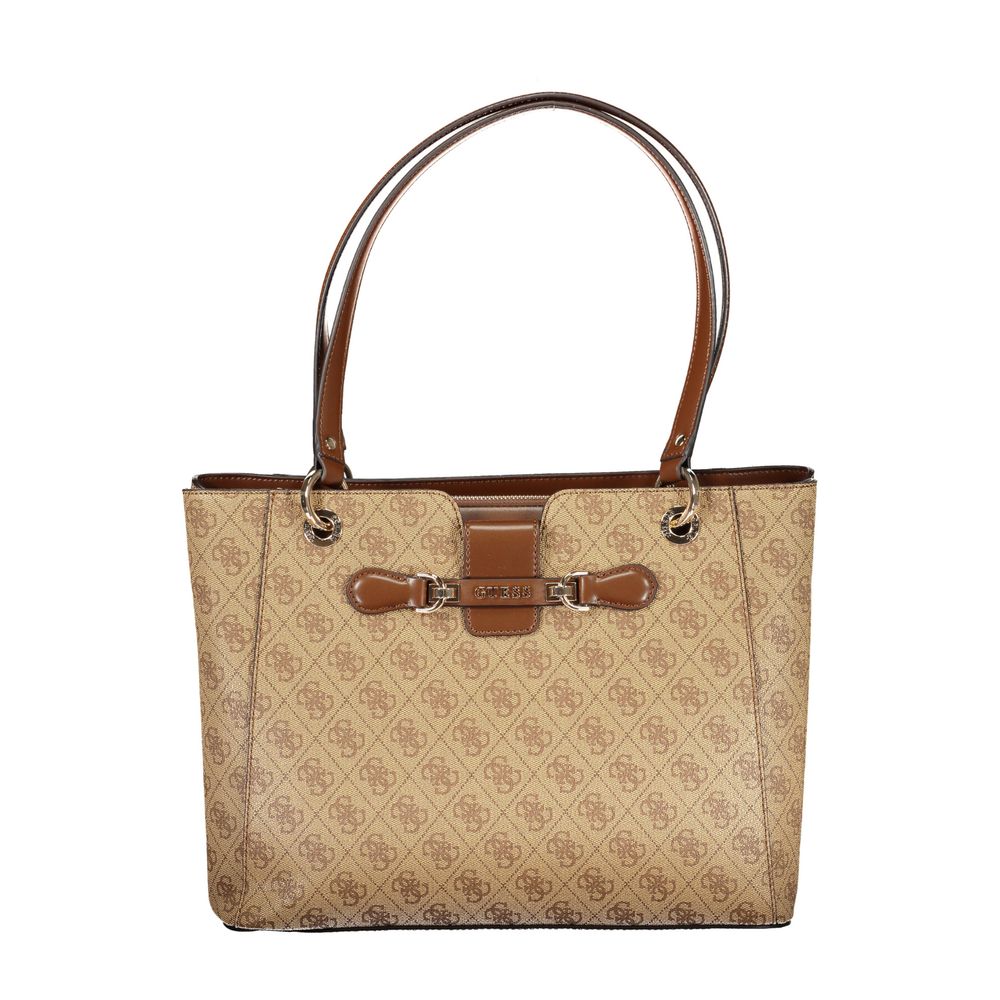 Beige Handtasche aus Polyethylen