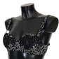Eleganter schwarzer Seiden-BH mit floraler Spitze