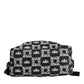 Black White DG Crown Logo Nylon Backpack Bag