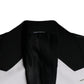 Black White Single Breasted Dress Blazer