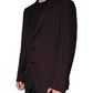 Bordeaux Wool Single Breasted Dress Blazer