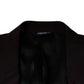 Bordeaux Wool Single Breasted Dress Blazer