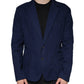 Blue Notch Single Breasted Dress Coat Blazer