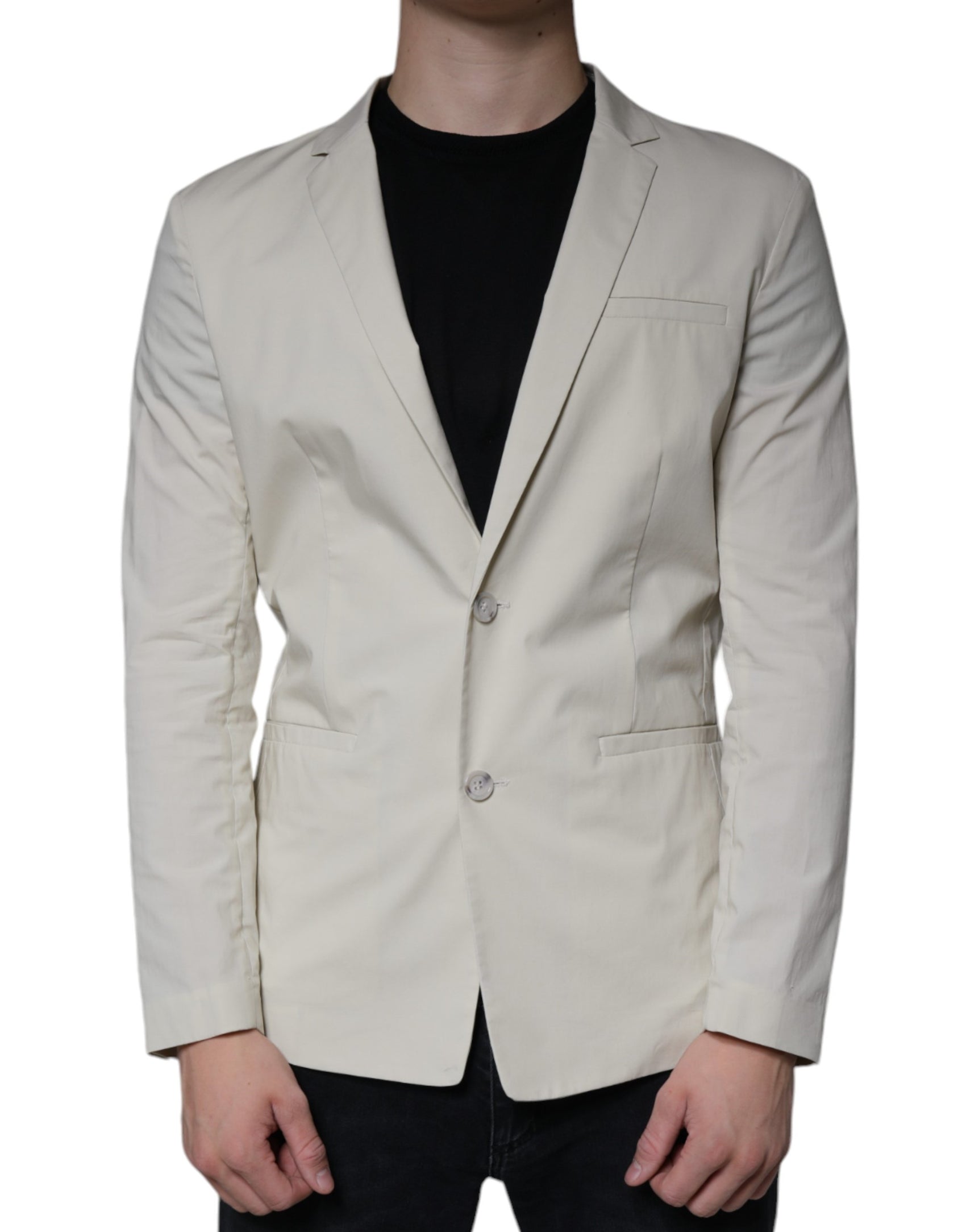 Blazer monopetto beige formale