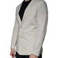 Beige Single Breasted Dress Formal Coat Blazer