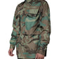 Mehrfarbiges Button-Down-Hemd mit Camouflage-Muster