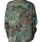 Mehrfarbiges Button-Down-Hemd mit Camouflage-Muster