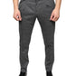 Grau karierte Skinny-Hose aus Wolle im Tartan-Stil