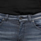 Dunkelblaue Skinny-Jeans aus verwaschener Baumwolle