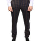 Braune Streifen Skinny Herren Anzughose