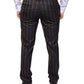 Braune Streifen Skinny Herren Anzughose